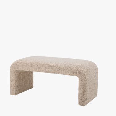 BENCH IN BOUCLE FABRIC