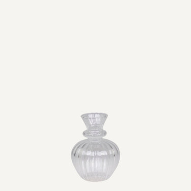 Ribbed  glass Bud Vase