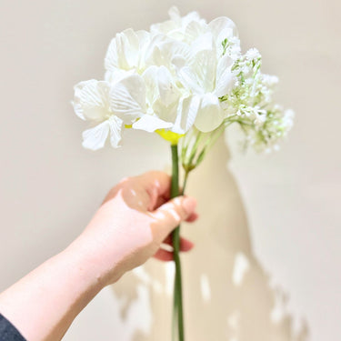 White Hydrangea Stem (20% off 2 stems, 25% off 3)