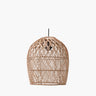 Rattan lampshade on white background