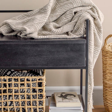 Diamond natural coloured throw in lifestyle photo