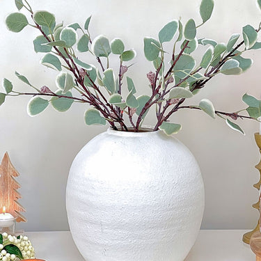 Faux tinged Eucalyptus with Winter Berries  ( 20% off  2 stems/25% off 3 stems!)