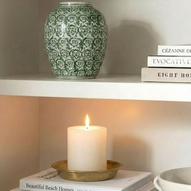 BRASS ETCHED METAL CANDLE HOLDER