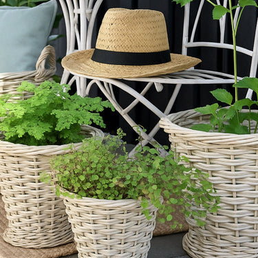 Wicker Garden Baskets (fully lined)