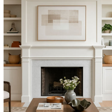 Abstract Canvas in mixed Beige