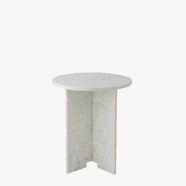 JASMINE SIDE TABLE IN WHITE MARBLE