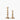 Brass Candlesticks with design in 2 heights on white background