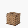 Tissue box cover in seagrass on white background