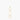 White wooden salt/pepper mill with gold screw on white background