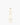 White wooden salt/pepper mill with gold screw on white background