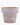 Terracotta flower pot with rustic grooves on a white background