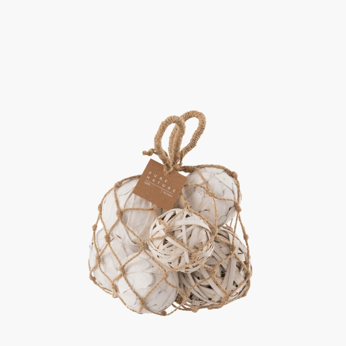 Bag of styling ball in various sizes on white background