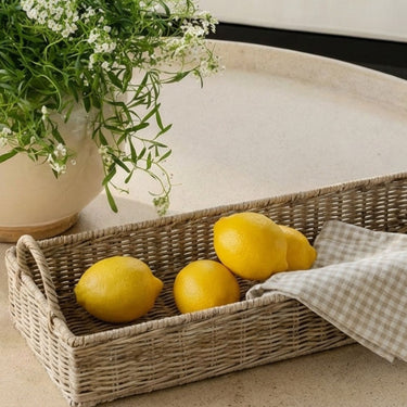 LONG WICKER BASKET