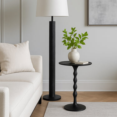 SIDE TABLE IN BLACK ALUMINIUM