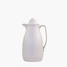 Thermos teapot in mocca on white background