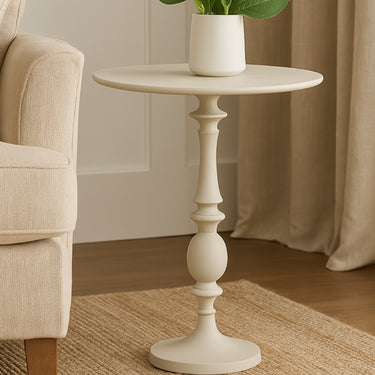 SIDE TABLE IN GREY ALUMINUM