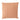 Pink woven cushion in faux leather with zipper on white background