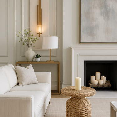 SIDE TABLE IN WATER HYACINTH