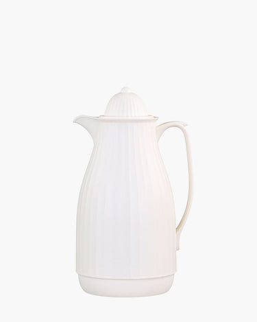 White Thermos Teapot on white background